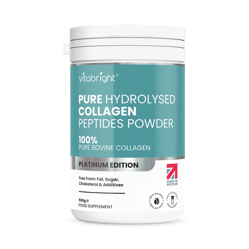 VitaBright bovine collagen powder 500g tub (British brand)