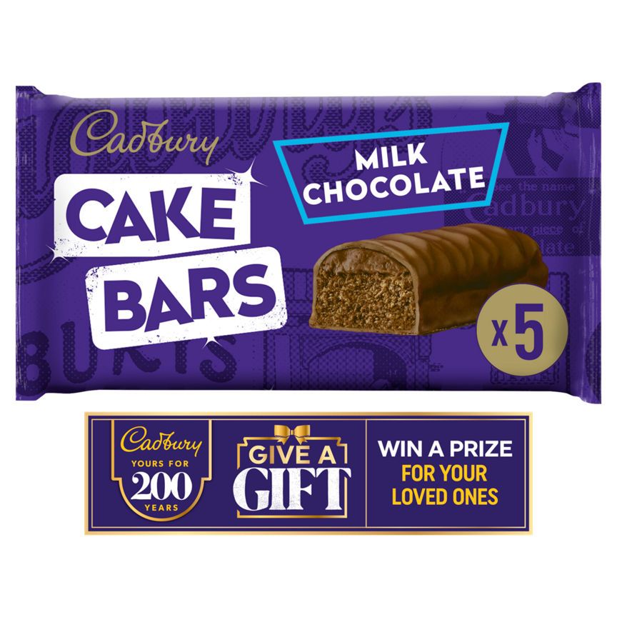 Cadbury 5 μπάρες κέικ σοκολάτας γάλακτος