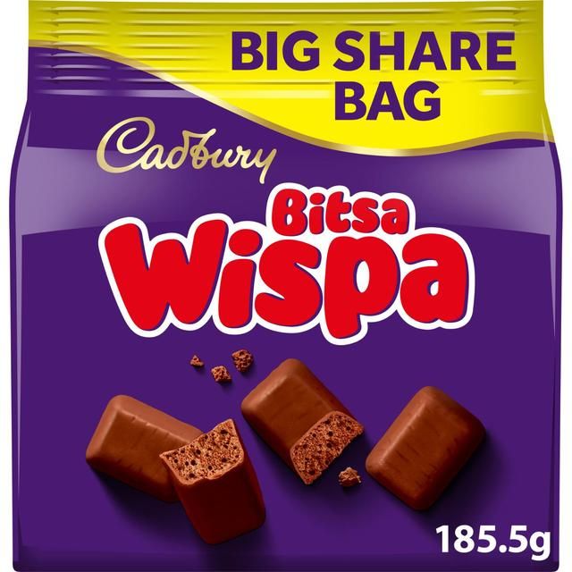 Cadbury Bitsa Wispa Chocolate Big Share Bag   185.5g