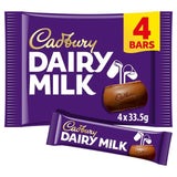 Cadbury Dairy Milk Chocolate Bar Multipack   4 x 33.5g