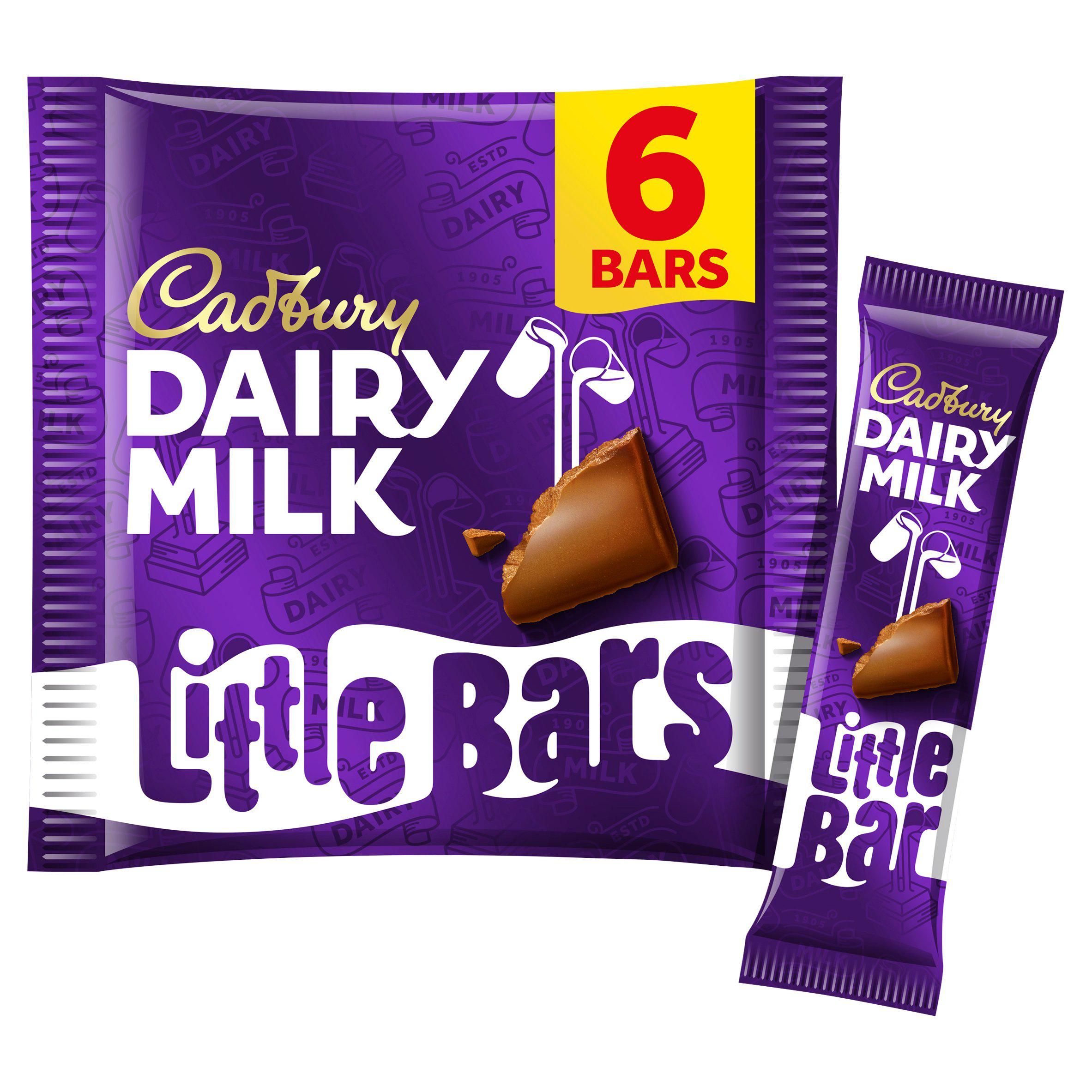 Cadbury Dairy Milk Little Bars Chocolate Bars Pack x6 108g