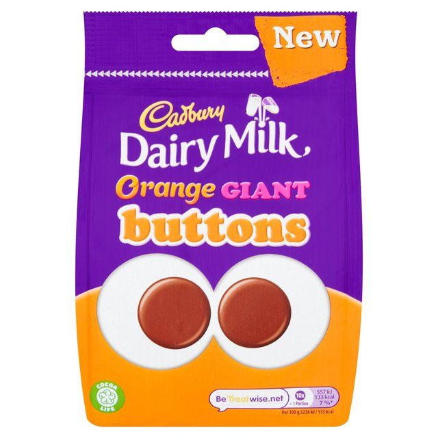 Cadbury Dairy Milk Orange Chocolate Giant Buttons Bag