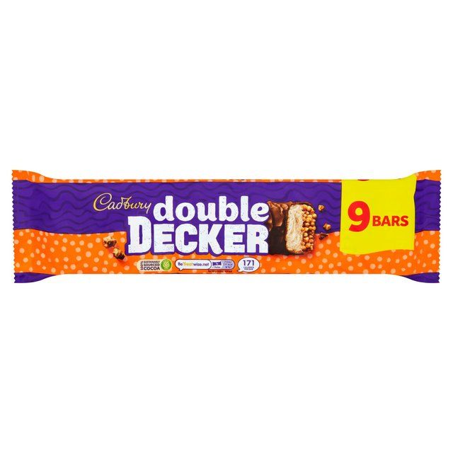 Cadbury Double Decker Chocolate Bar Multipack   9 x 37.3g