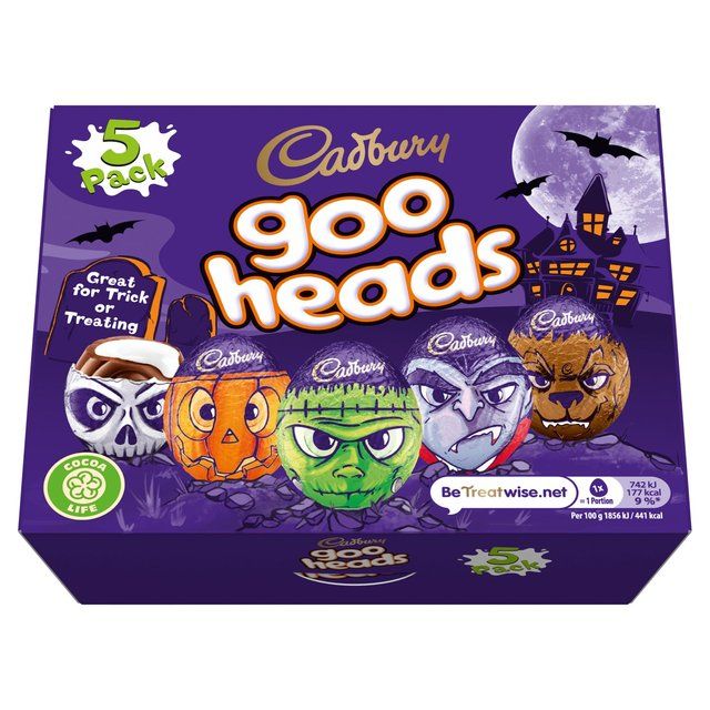 Cadbury Halloween 5 Goo Head Cream Eggs