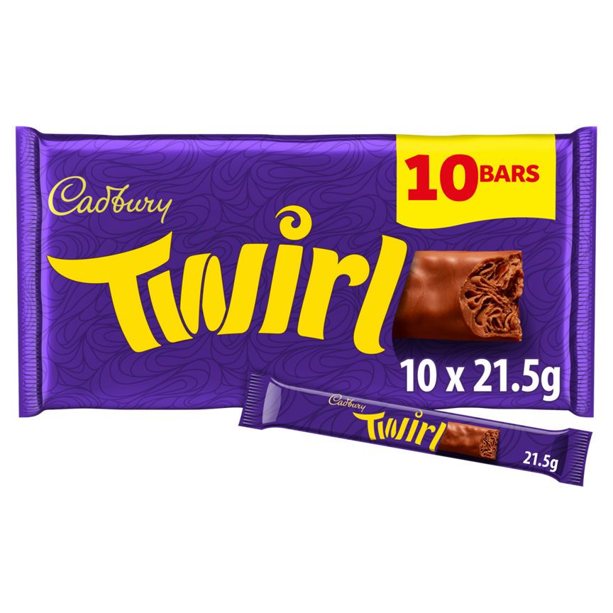 Cadbury Twirl Chocolate Bars 10 Pack