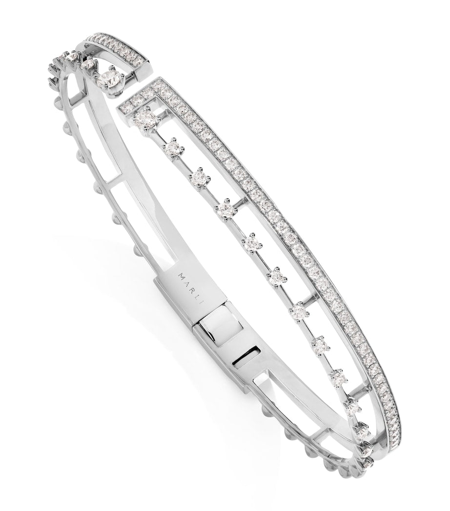 Marli New York white gold diamond bangle, imported from the UK