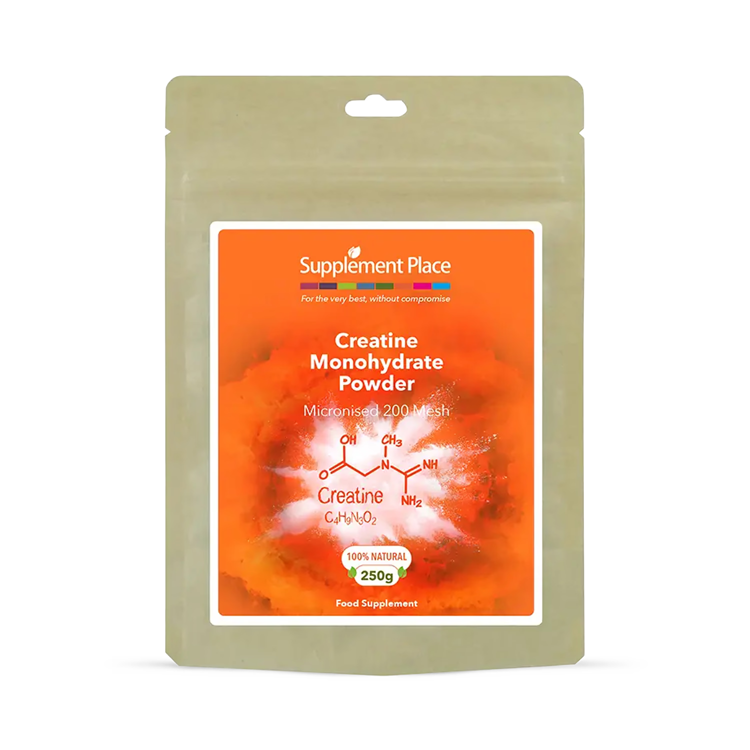 Supplement Place creatine monohydrate powder micronised 200 mesh 250g, UK version