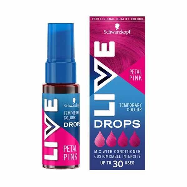 LIVE Drops Semi-Permanent Orchid Purple Hair Dye 30ml GOODS Superdrug Petal Pink  