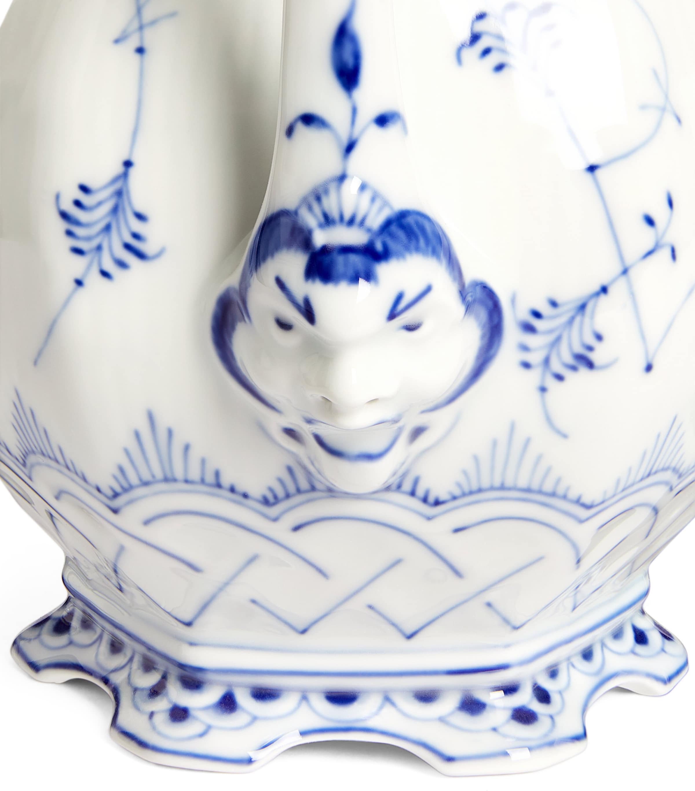 Royal Copenhagen Blue Fluted Full Lace teapot 1L, imported from the UK