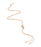 Marli New York rose gold diamond cravat necklace - British product