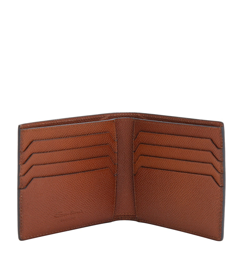 Santoni leather wallet with 8 card slots and note compartment - British product