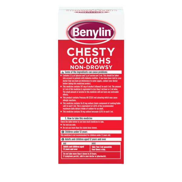 Benylin Non Drowsy Chesty Cough Syrup 300ml GOODS Superdrug   