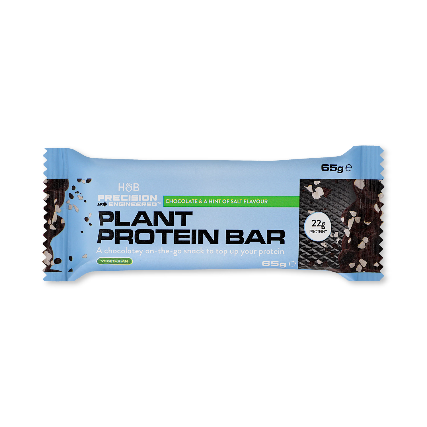 Plant protein bar dark chocolate sea salt 65g (British brand)