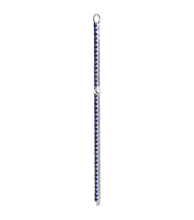 Maria Tash diamond and sapphire eternity bar earring charm 50mm, UK version