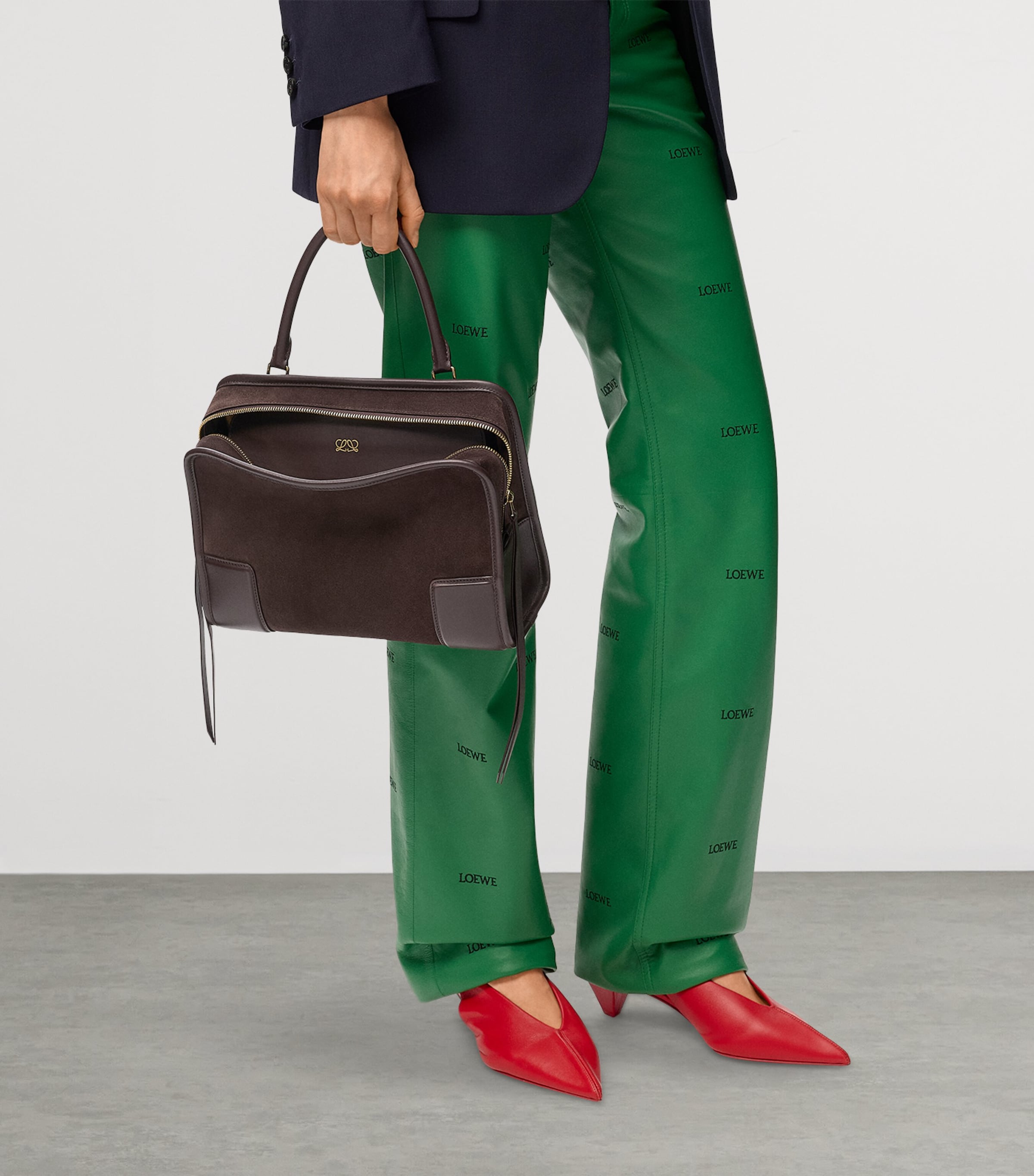 LOEWE Medium Suede Amazona 180 top-handle bag, UK version