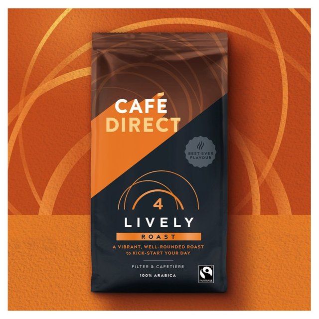 Cafedirect Fairtrade Lively Roast Ground Coffee