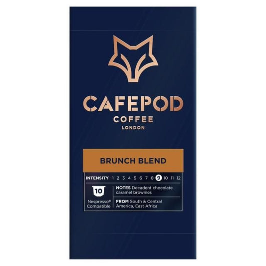 CafePod Brunch Blend Nespresso Compatible Aluminium Coffee Pods   10 per pack