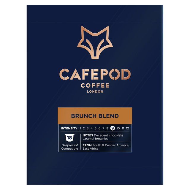 CafePod Brunch Blend Nespresso Compatible Aluminium Coffee Pods   18 per pack