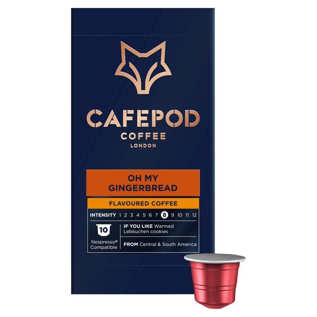 CafePod Oh My Gingerbread Nespresso Compatible Aluminium Coffee Pods   10 per pack