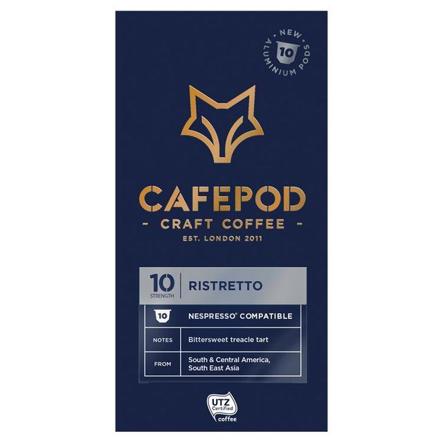 CafePod Ristretto Nespresso Compatible Aluminium Coffee Pods   10 per pack