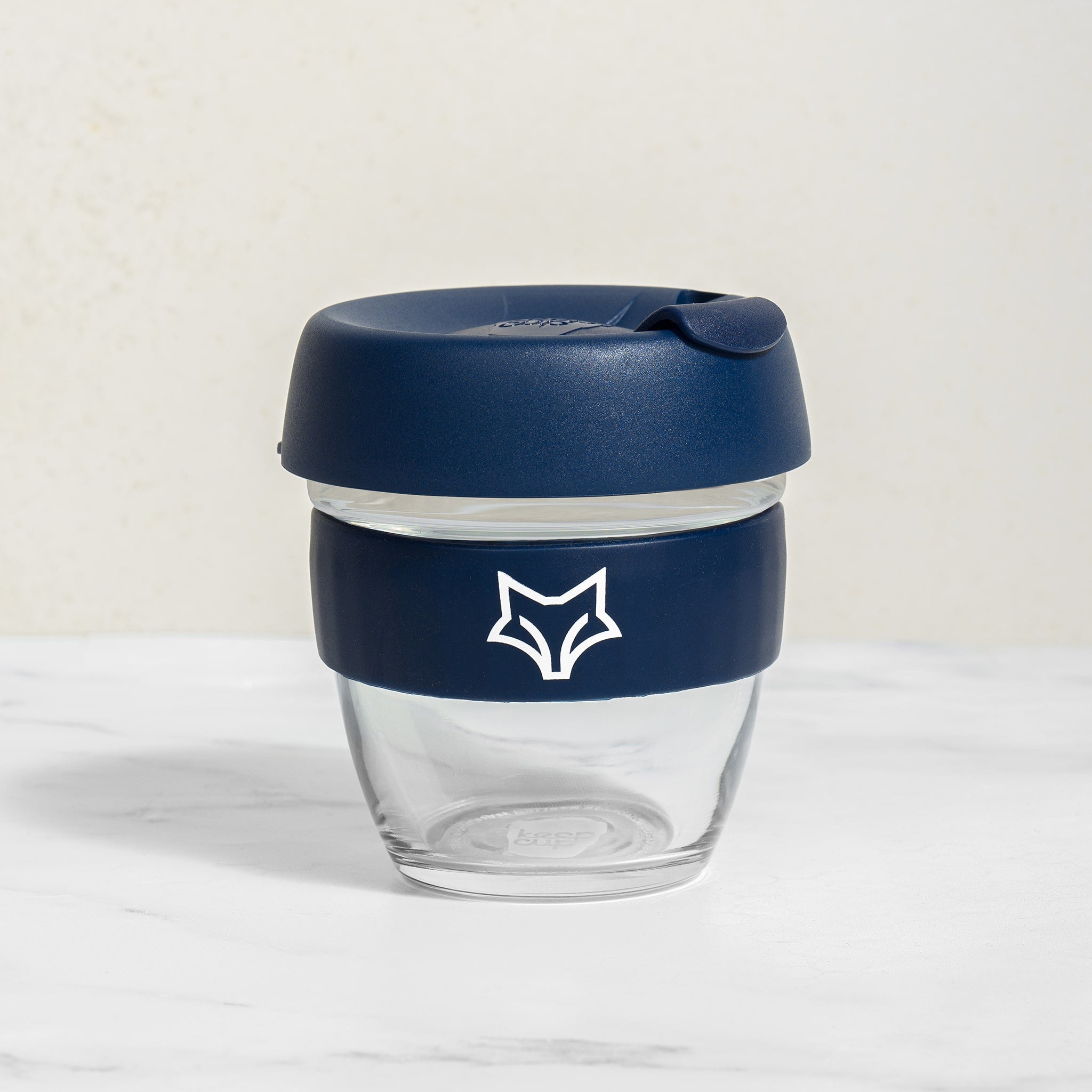 KeepCup Brew 8oz Glass Blue Cup, UK version