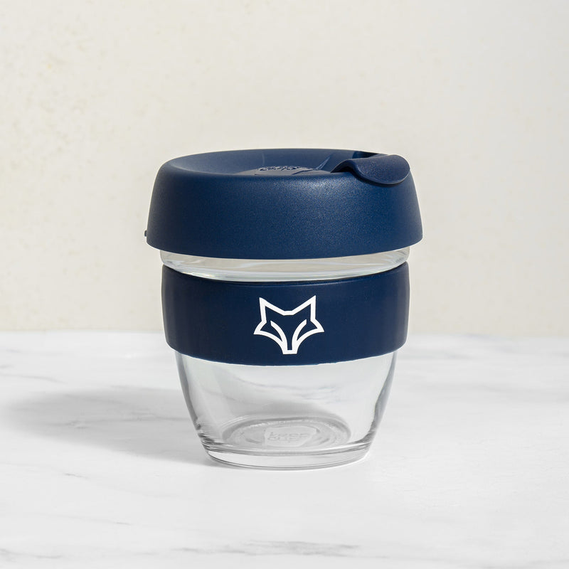 KeepCup Brew 8oz Glass Blue Cup, UK version