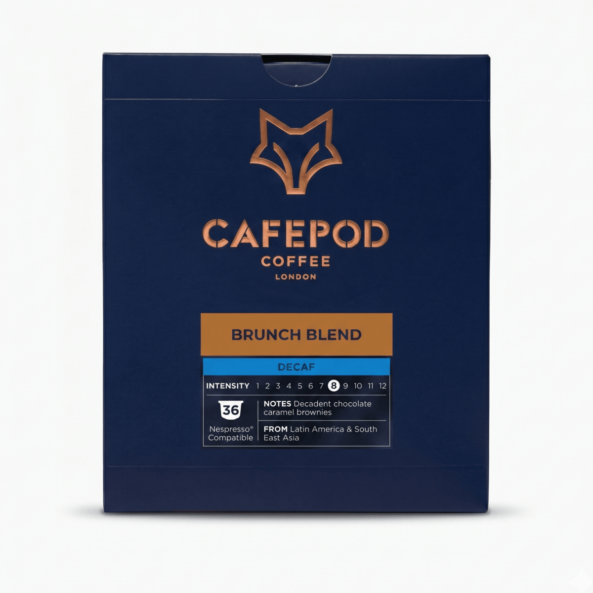Decaf coffee pods Brunch Blend 36 pack, UK version