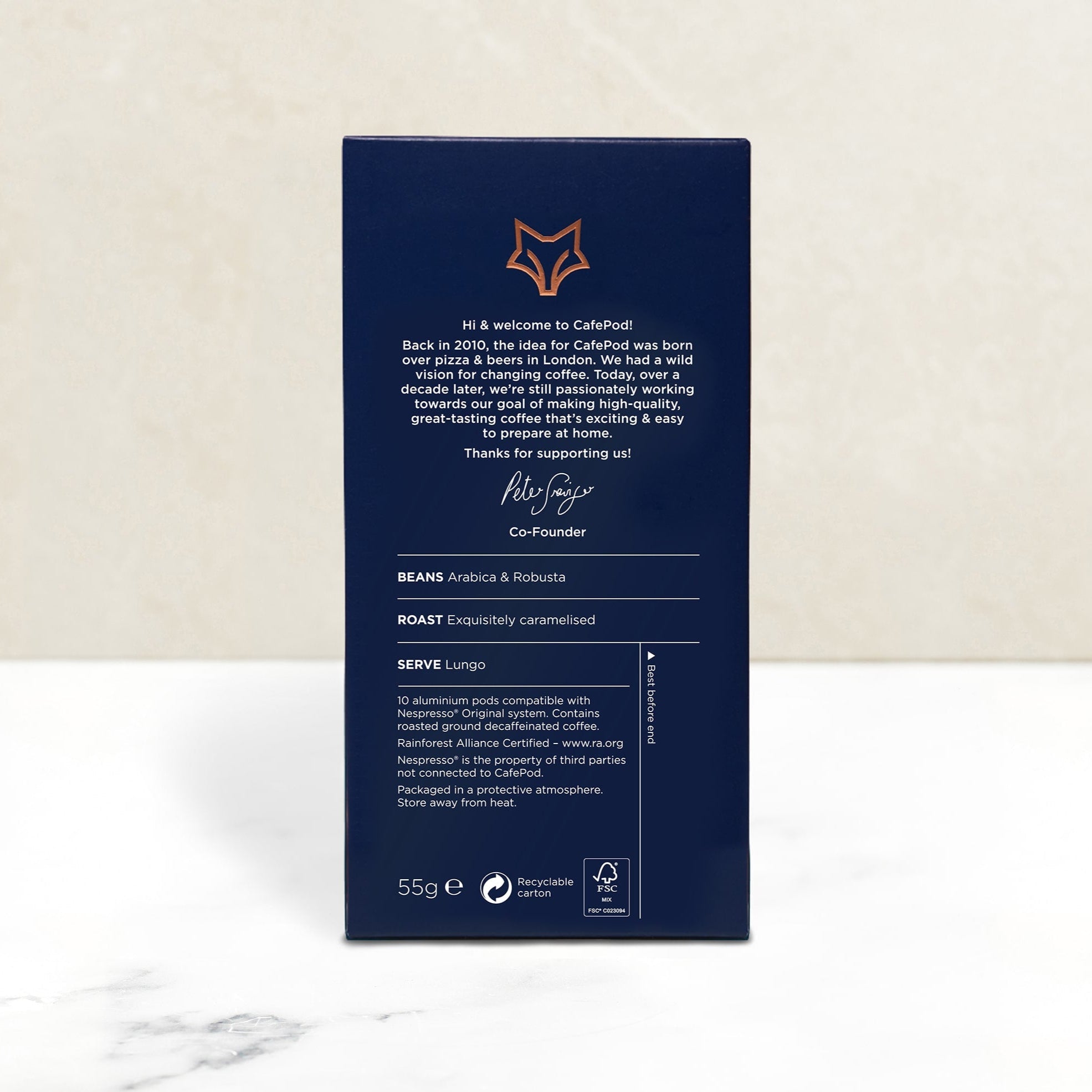 Decaf Brunch Blend Arabica Coffee Beans - British product