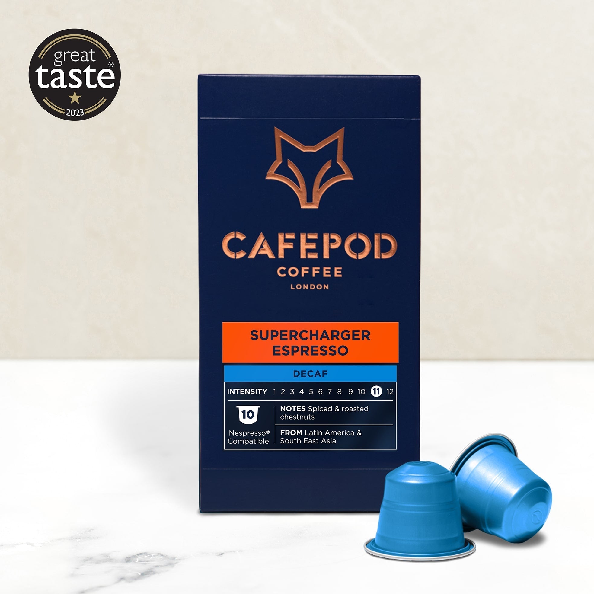 Decaf Supercharger Espresso coffee - British product