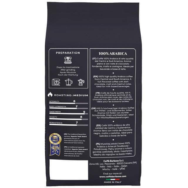 Caffe Borbone 100% Arabica Intensity 6 Coffee Beans   1kg