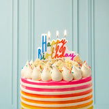 Cake Topper Rainbow Happy Birthday Candle