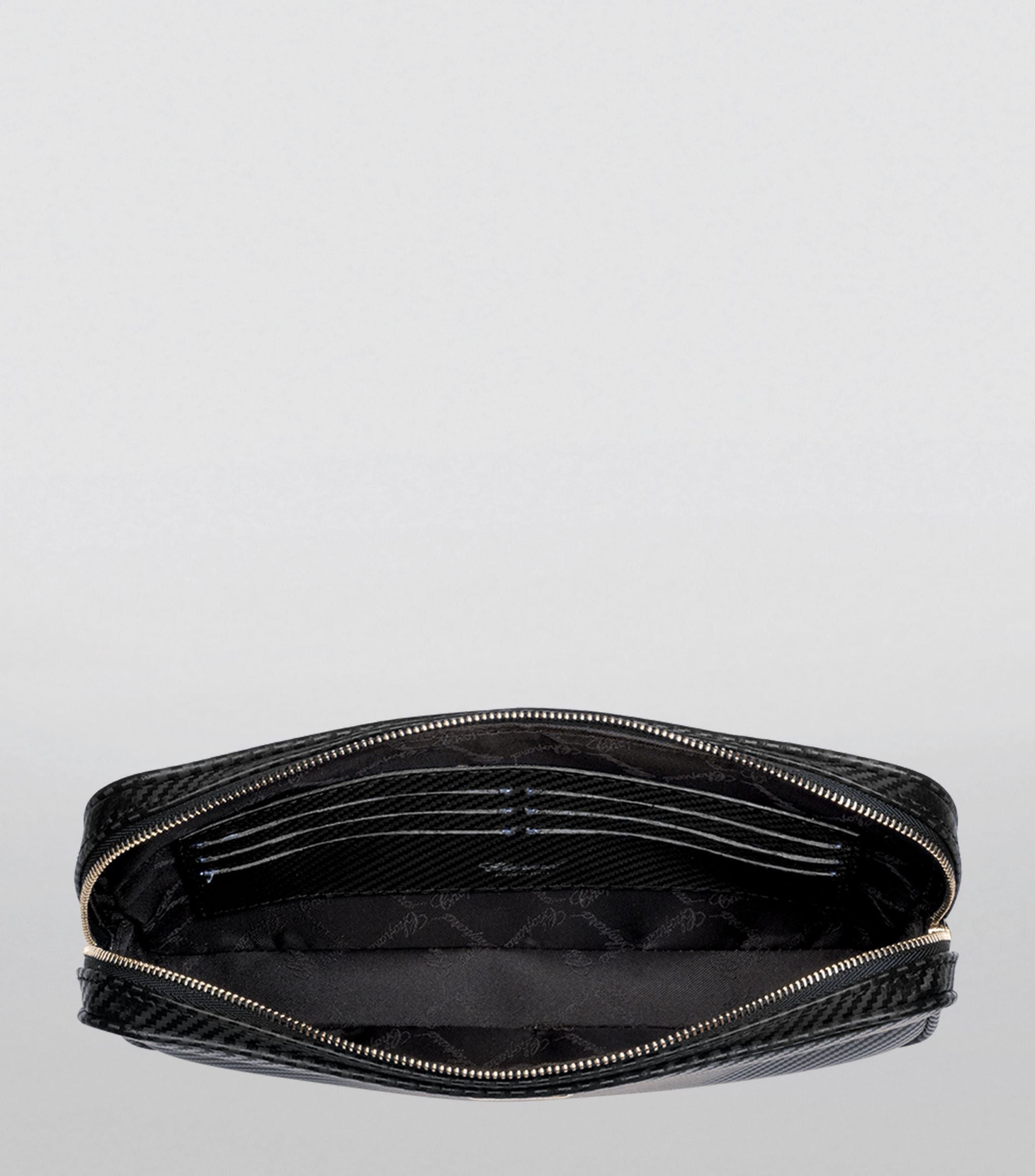 Calfskin Classic Racing Carbon Zipped Pouch