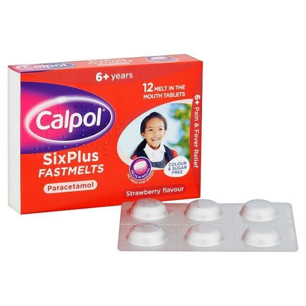 Calpol 6+ Years Fastmelts Colour & Sugar Free 12s