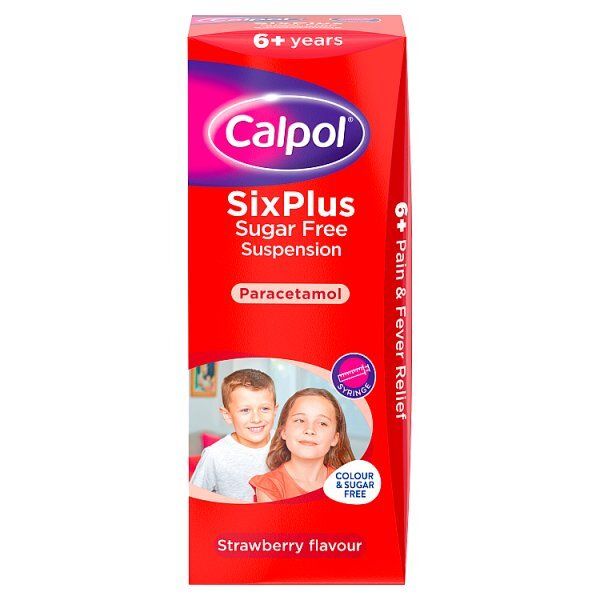 Calpol 6+ Years Suspension Strawberry Sugar Free 200ml