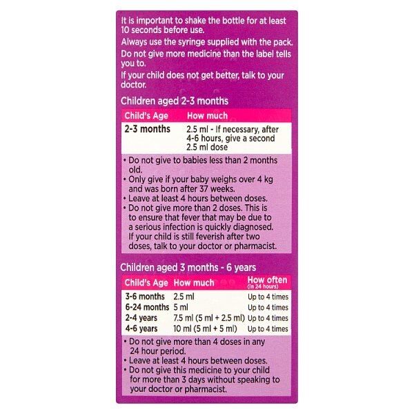 Calpol Infant 2+ Months Sugar & Colour Free Suspension 100ml