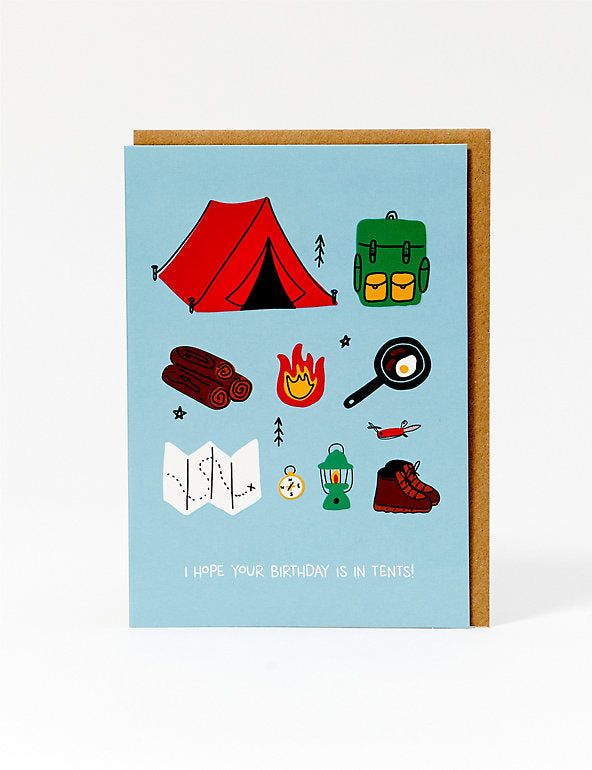 Camping Themed Birthday Card