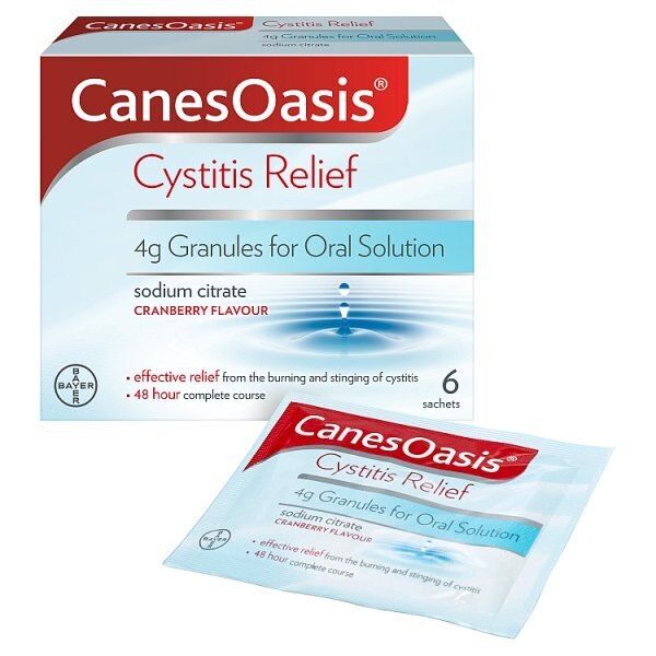 CanesOasis Cystitis Relief Cranberry Flavour 6 Sachets