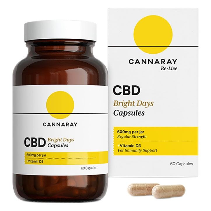 Cannaray Bright Days CBD 10mg 60 Capsules