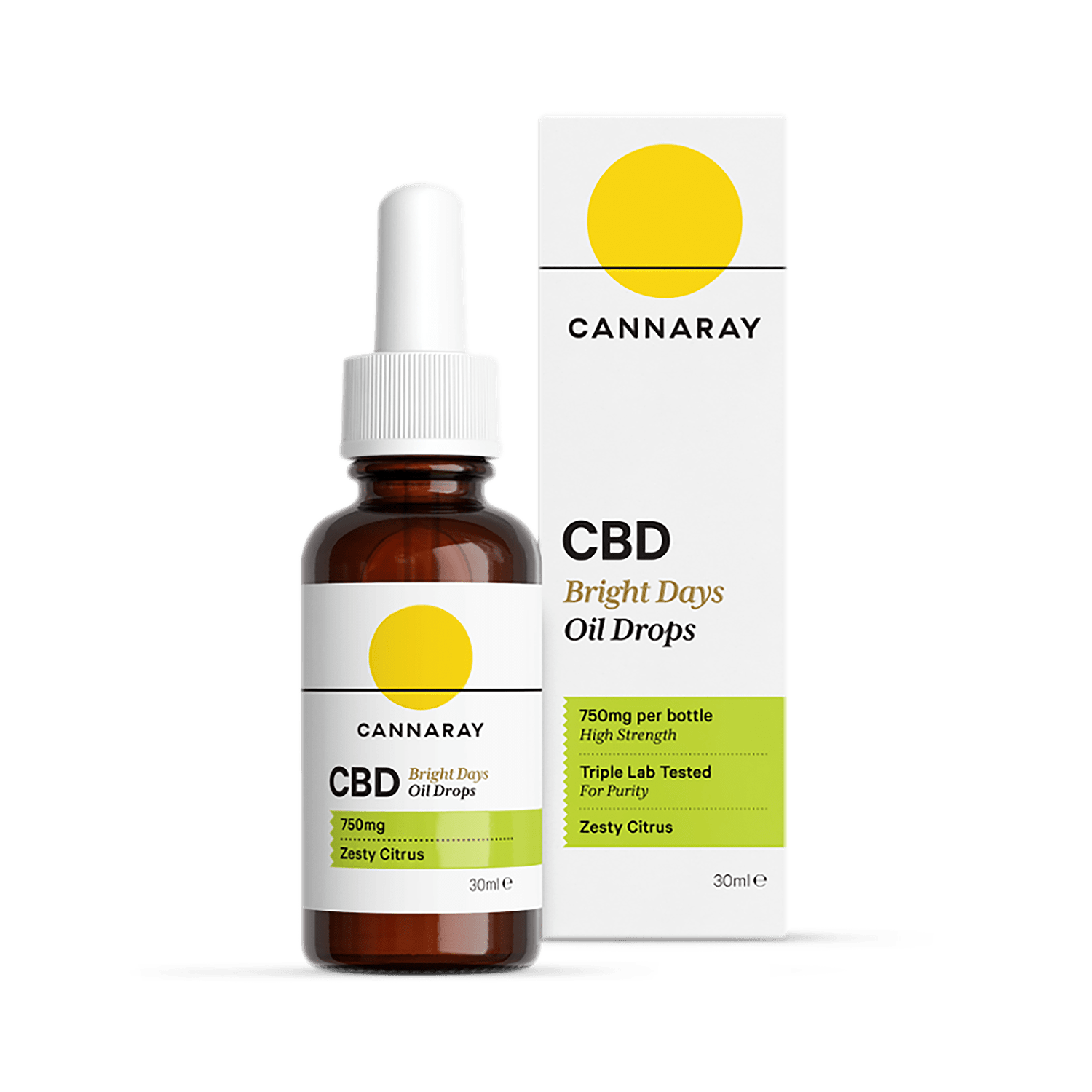 Cannaray Bright Days CBD Oil 500mg 10ml