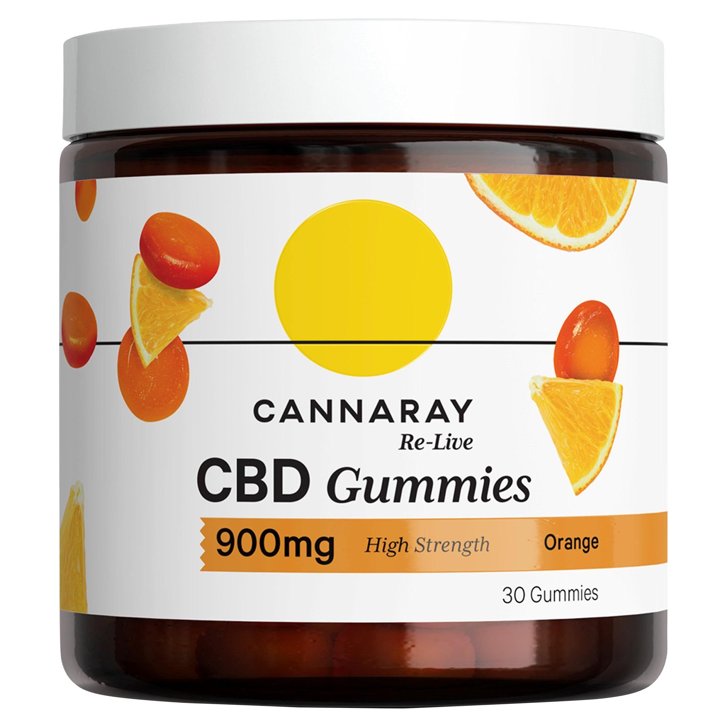 Cannaray Re Live CBD Gummies Orange x30 900mg