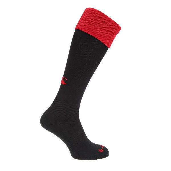 Canterbury Mens Playing Cap Rugby Sport Socks (S) Black/Red