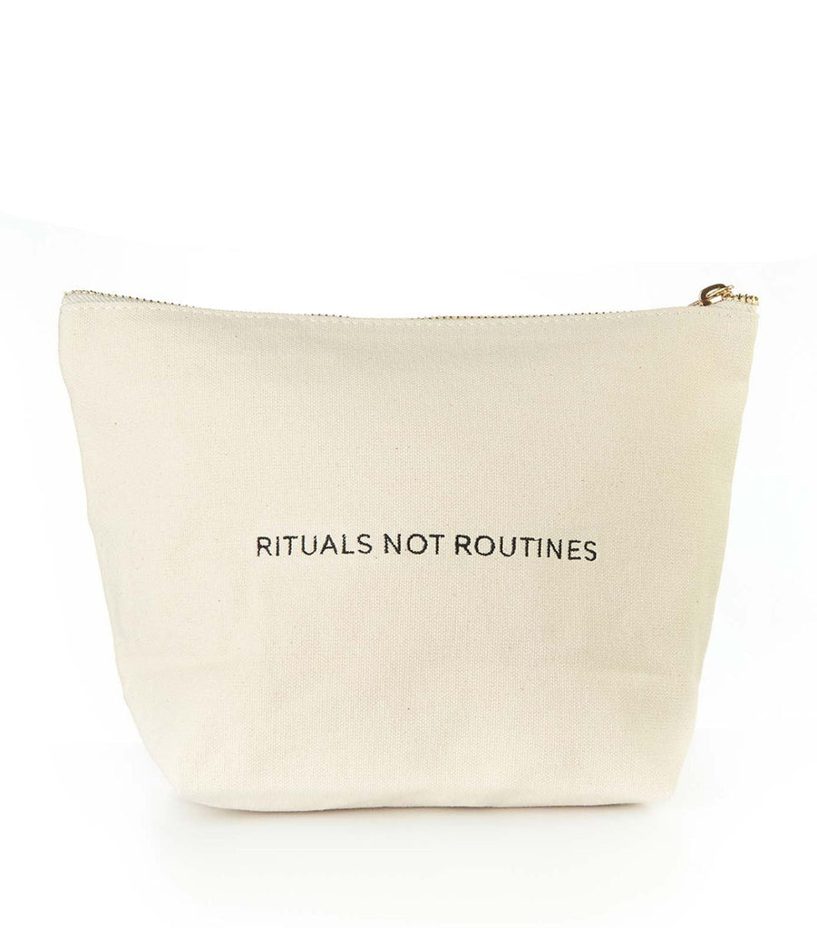 Canvas Rituals Not Routines Travel Pouch