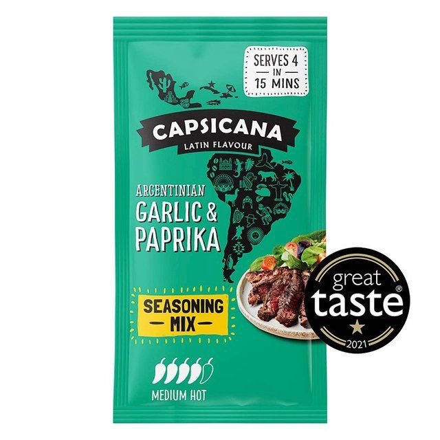 Capsicana Argentinian Garlic and Paprika Fajita Seasoning Mix Medium/Hot Default Title