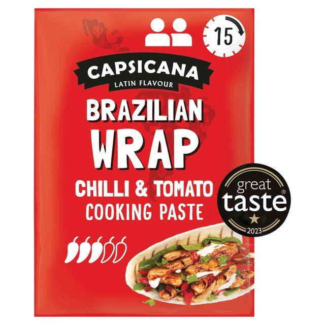 Capsicana Brazilian Chilli &amp;amp; Tomato Fajita Cooking Paste Serves 2 Medium   60g