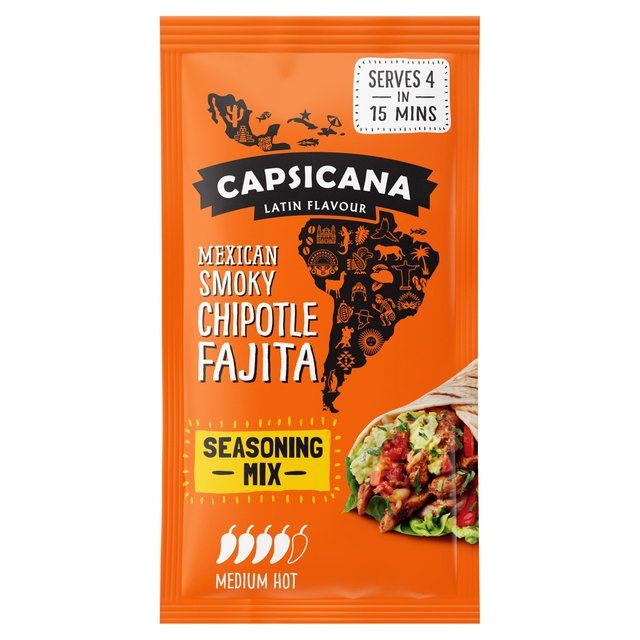 Capsicana Mexican Smoked Cumin &amp;amp; Chipotle Fajita Seasoning Mix Medium/Hot