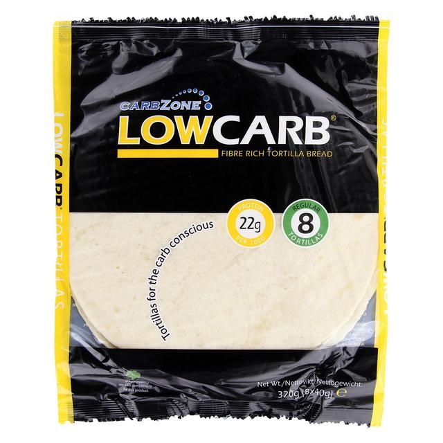 Carbzone LowCarb Fibre Rich Small Tortillas    8 x 40g