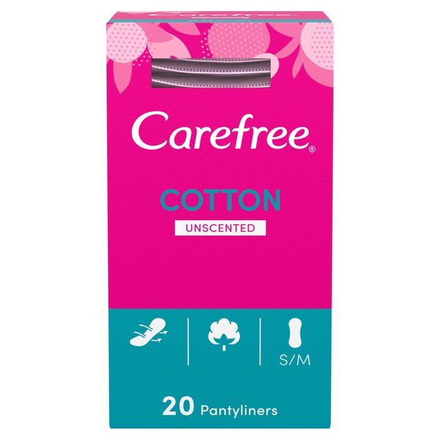 Carefree Cotton Breathable Pantyliners Single Wrapped   20 per pack