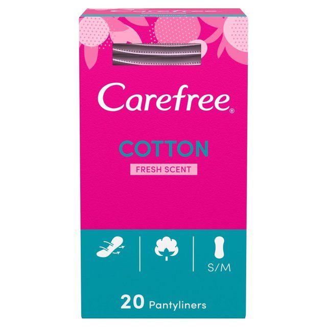 Carefree Cotton Fresh Scented Breathable Pantyliners Single Wrapped   20 per pack