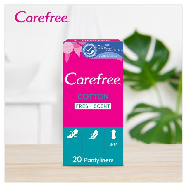 Carefree Cotton Fresh Scented Breathable Pantyliners Single Wrapped   20 per pack