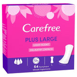 Carefree Plus Large Light Scent Pantyliners   64 per pack